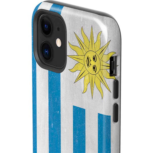Uraguay Flag Distressed iPhone 12 Mini Impact Case
